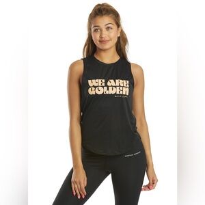 Spiritual Gangster Golden Active Muscle Tank Size Large